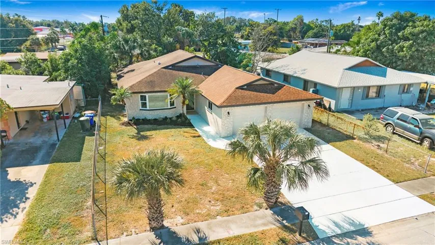 Aerial view of residential area