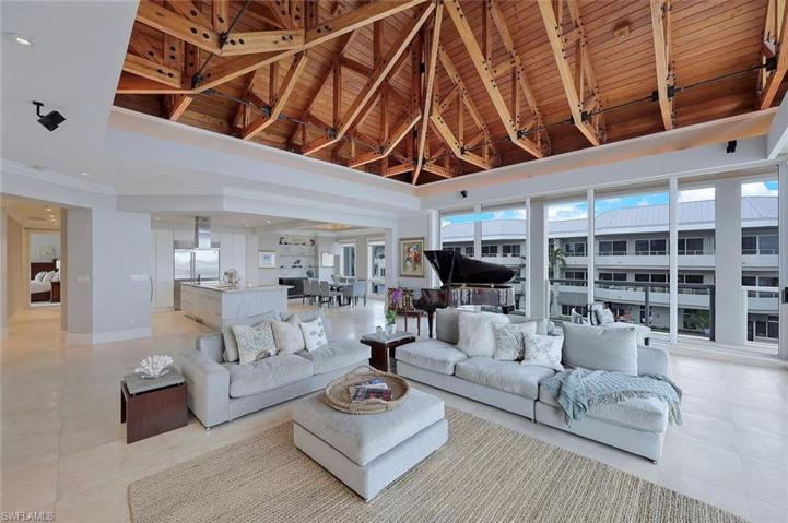 Soaring beamed ceilings.