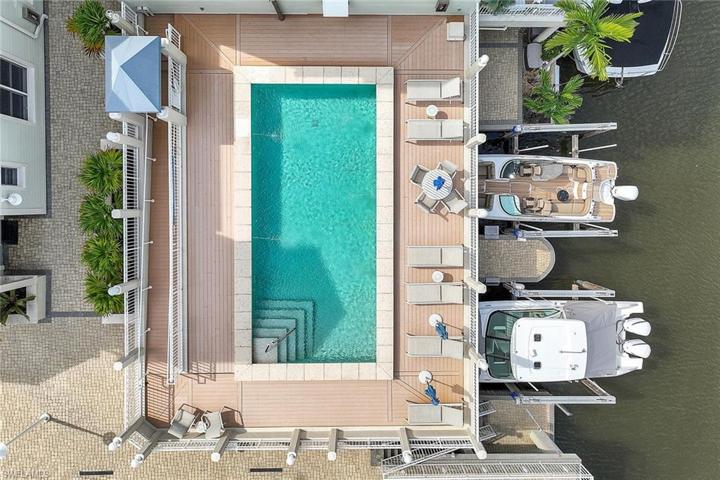 Glistening community pool.