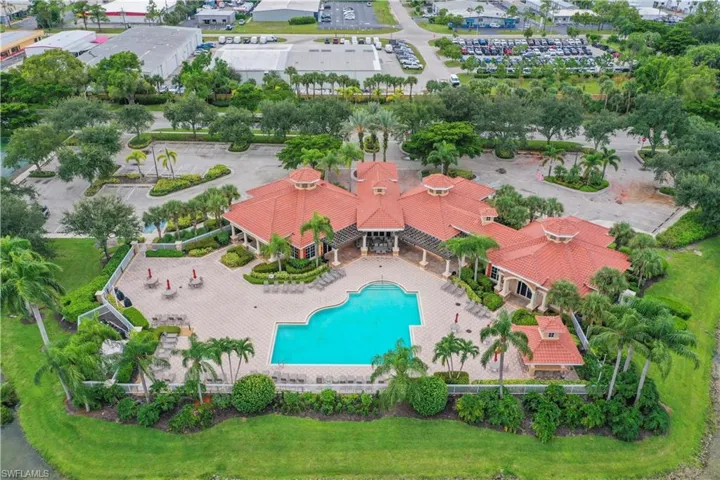 Bird's eye view of the Clubhouse and Main Pool