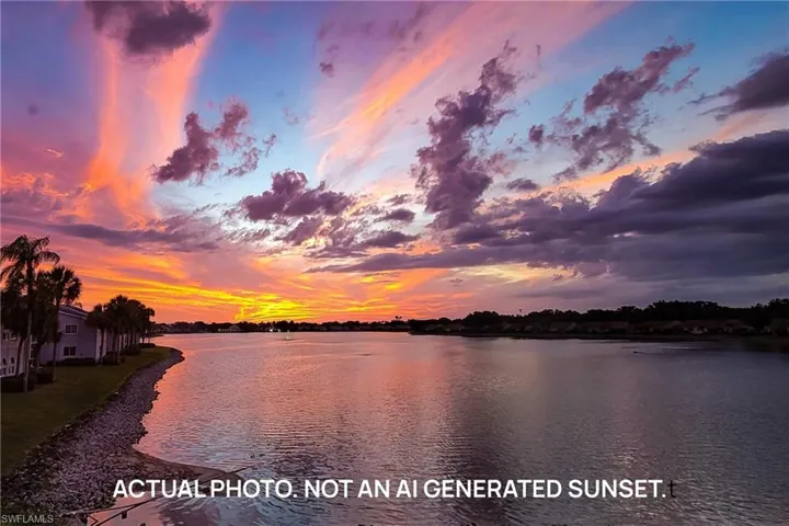 Sunset over 40 acre lake