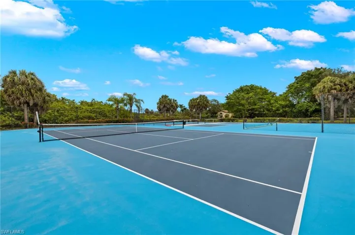 View of tennis court