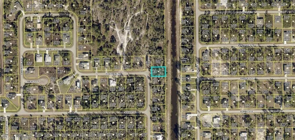 Aerial Parcel Map. Displaying the property boundary and surrounding parcels