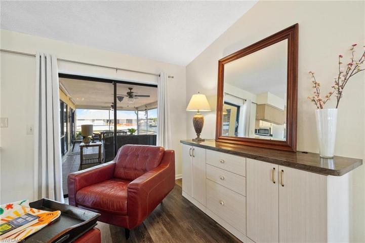 With custom built-in cabinets.