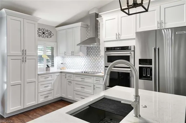 Kitchen with island and pantry