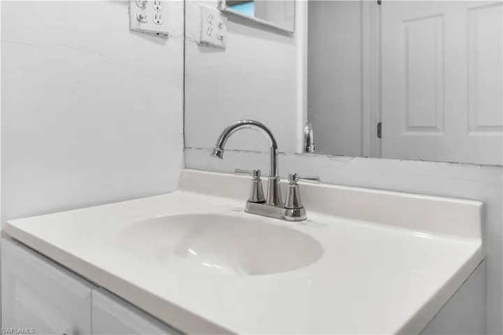 Bathroom view of vanity