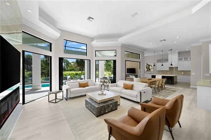 Living room with sink