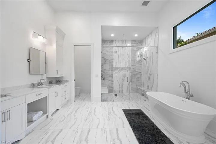 Primary Bathroom with window for natural light