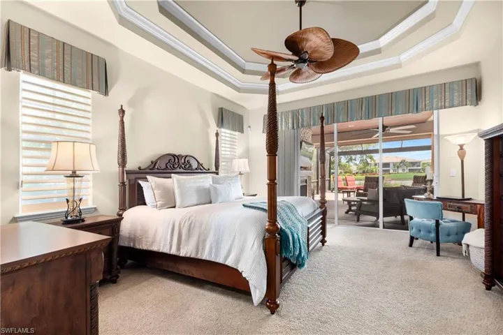 Double tray ceiling in the primary bdrm