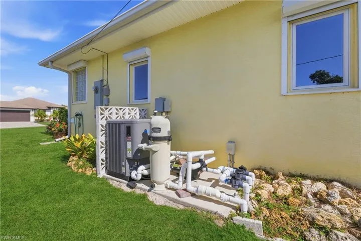 Pool Heater + Pump & Filter system where you can't hear them