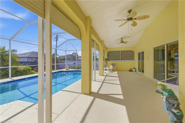 Lanai to Home Interior via 4 banks of Sliders