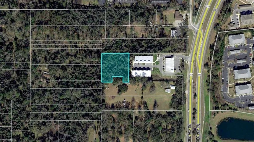 Aerial Property Map. Illustrating the property's boundaries and surrounding geographical features