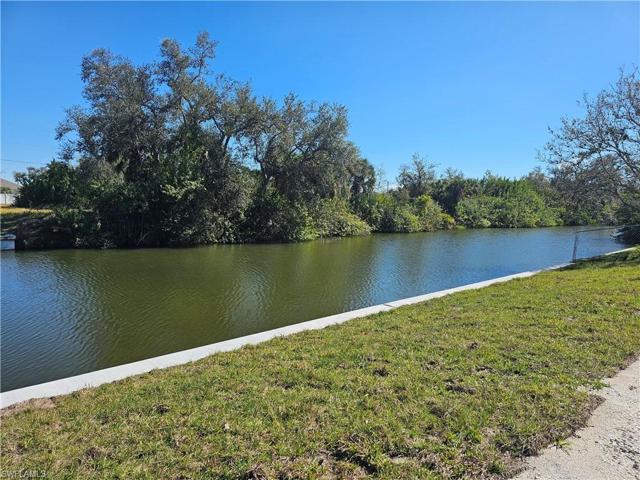 View of the rear of your lot from across the canal