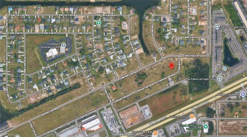 Aerial Map. Depicting the property's location within its surrounding area