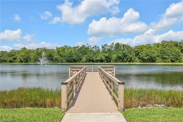 Dock with a water view