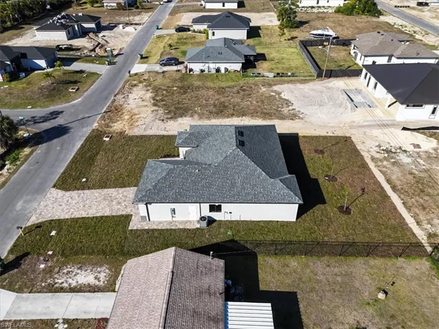 Aerial view of residential area