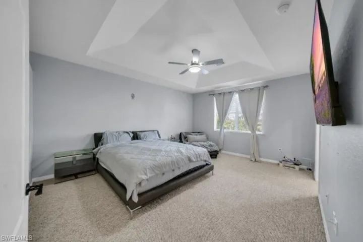 Large master bedroom with walk-in closet