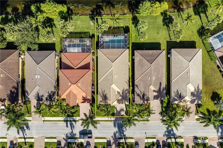 Birds eye view of property