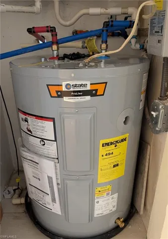 Utility room with water heater