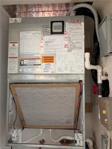 Detailed view of heating unit