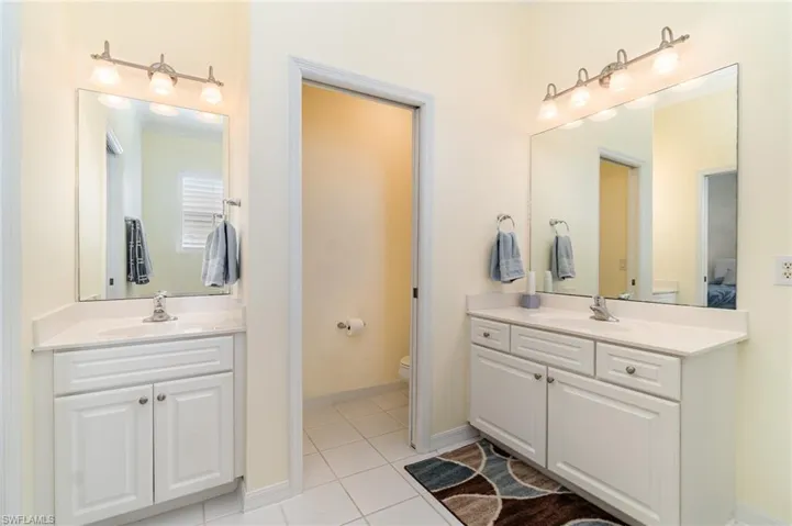 Two separate vanities