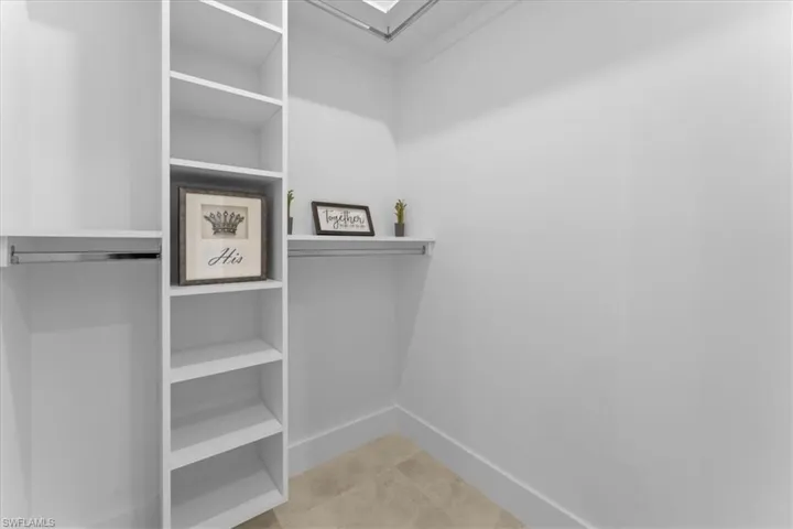 View of walk in closet