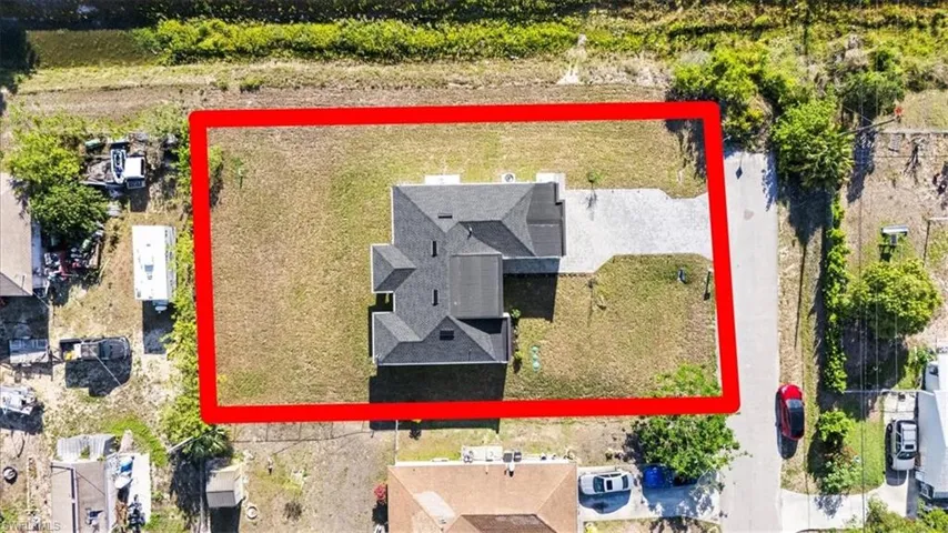 View of property location with property parcel outlined