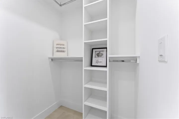 View of walk in closet