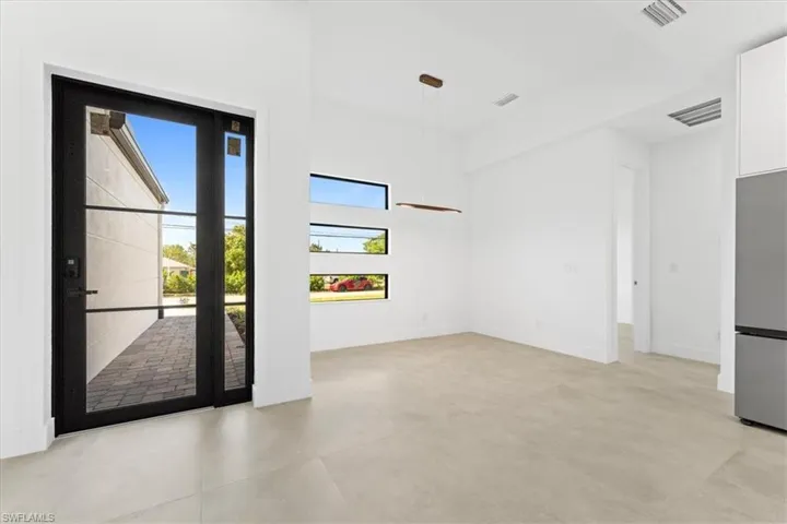 Front door & dining area
