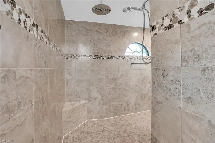 Interior details with tiled shower