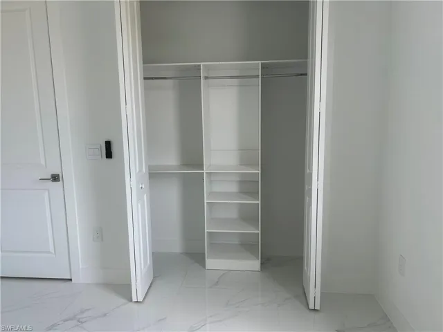 View of closet in bedrooms