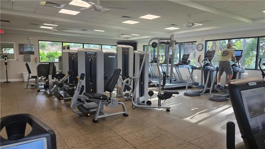 New fitness with Peloton bikes and adjoining yoga studio