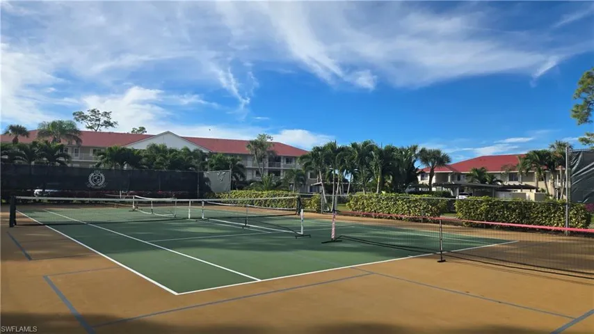 Andover tennis court with pickleball lines