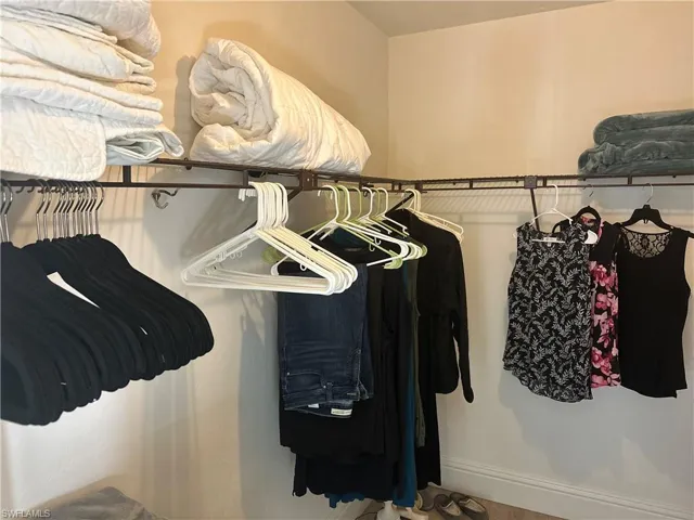 View of walk in closet