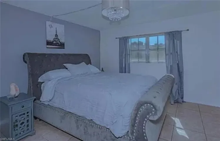 View of tiled bedroom