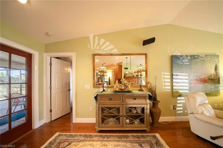 Living Room with French doors to lanai
