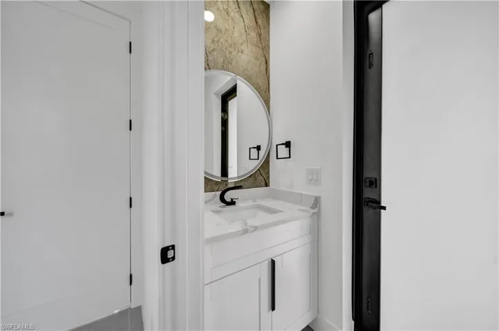 Bathroom featuring vanity