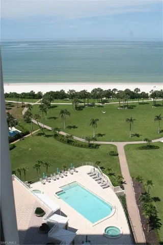View of pool from Master bedroom
