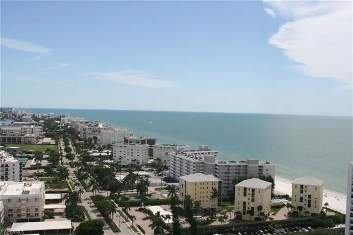 View of beach from building looking south