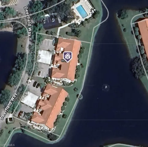 Aerial perspective of suburban area
