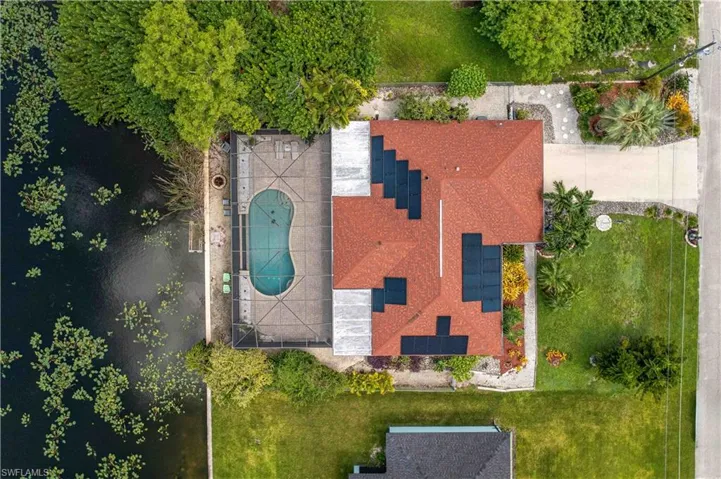 View from above of property