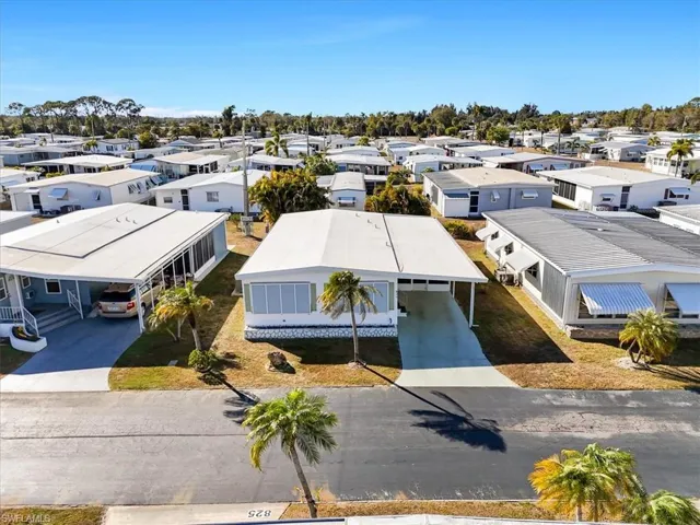 Aerial view of residential area