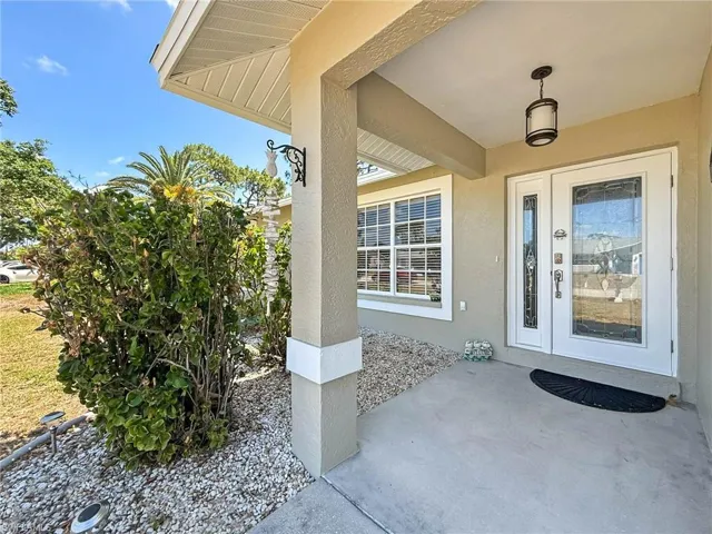 Covered Entry with New Front Door