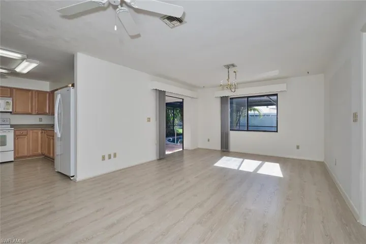 Another view of the family room located off of the kitchen.  Plenty of wall space and closets in this home!