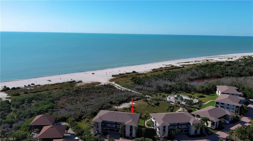 Drone / aerial view of expansive coastline