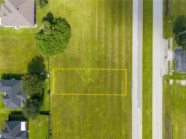 Aerial view of residential area