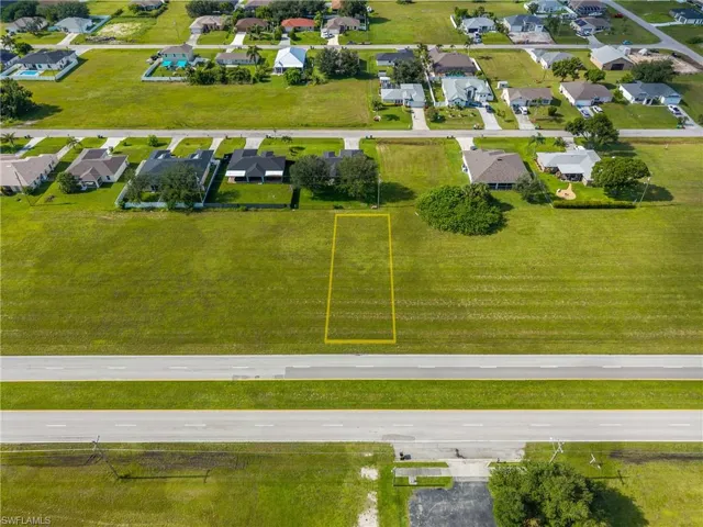 Aerial view of residential area