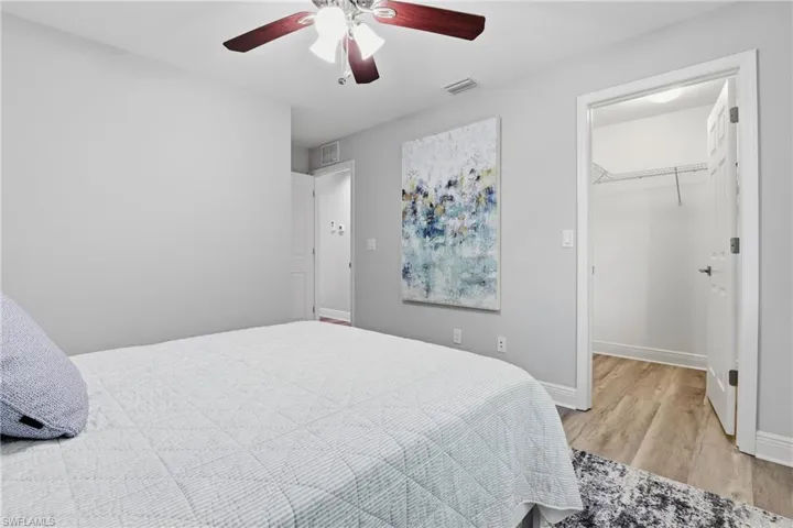 Second bedroom with spacious walk in closet.