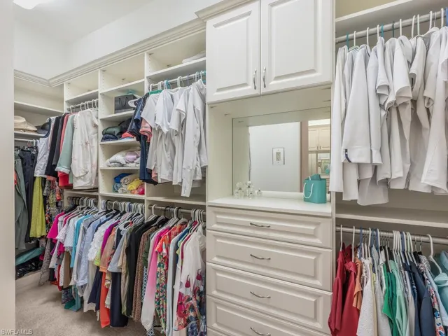One of two spacious, walk-in closets off the primary suite