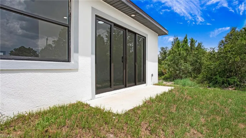 Exterior view of stucco siding